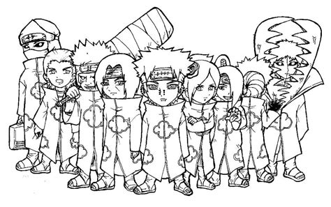 coloriage naruto akatsuki|Coloriage Akatsuki à imprimer